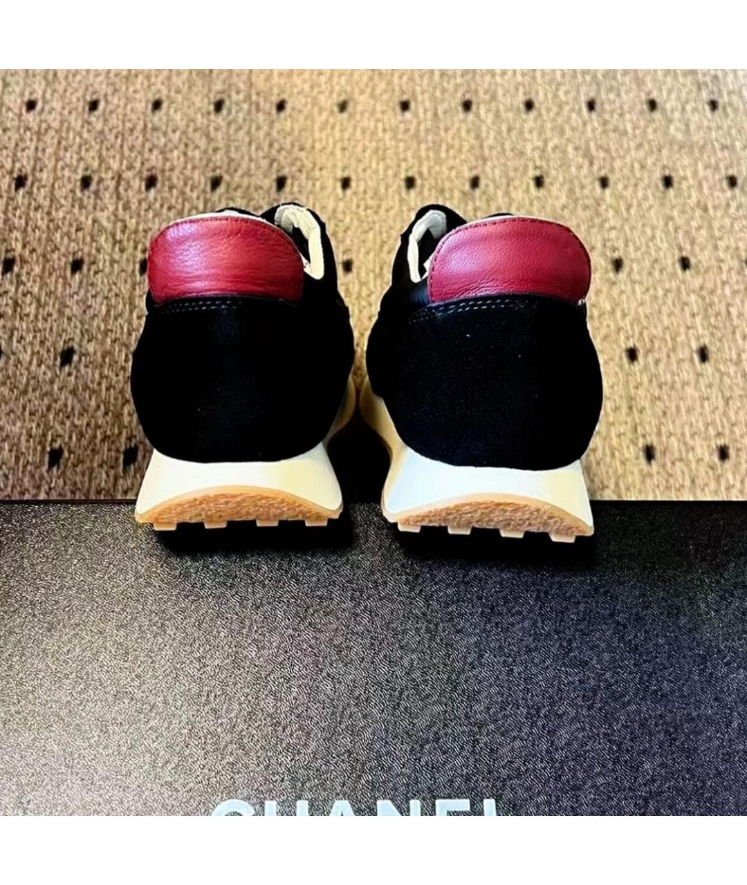 CHANEL Черные замшевые кроссовки, фото 8