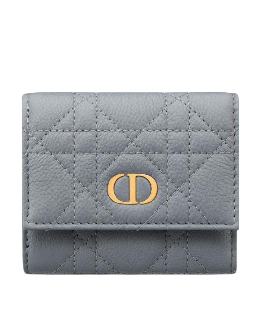 CHRISTIAN DIOR Синий кожаный кошелек, фото 1