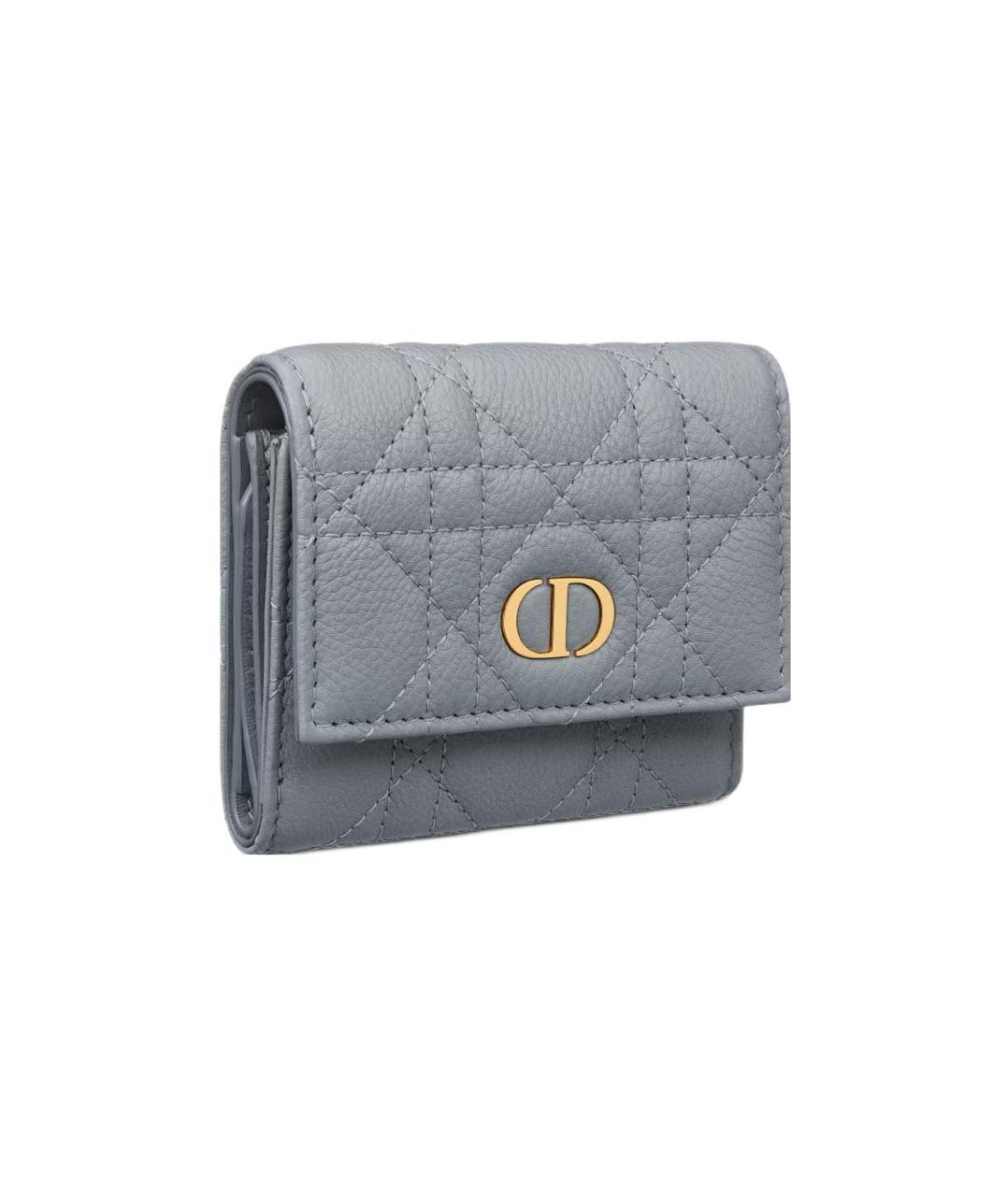CHRISTIAN DIOR Синий кожаный кошелек, фото 2