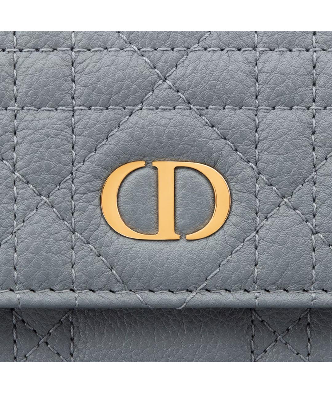 CHRISTIAN DIOR Синий кожаный кошелек, фото 5