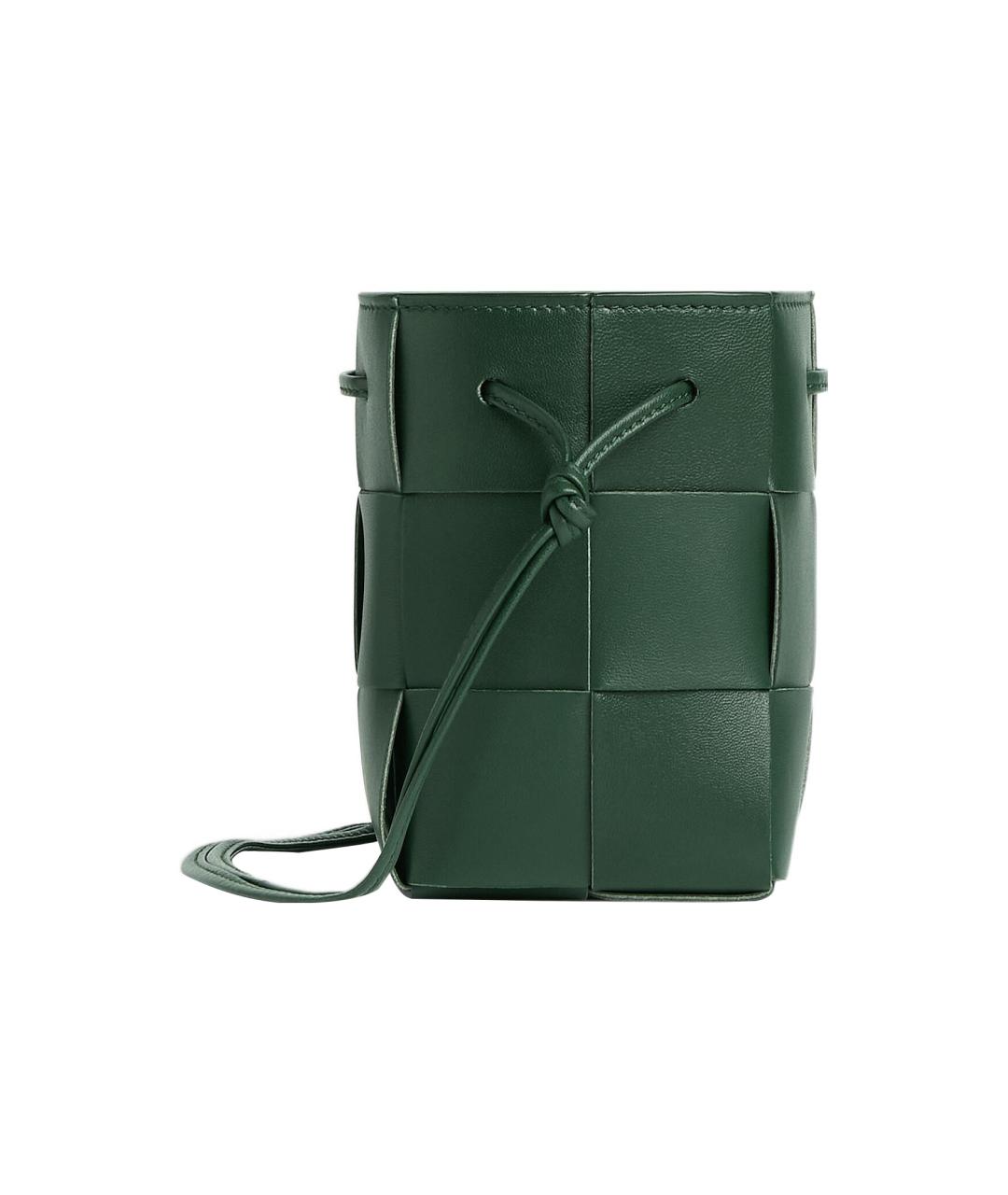 BOTTEGA VENETA Зеленая кожаная сумка через плечо, фото 2