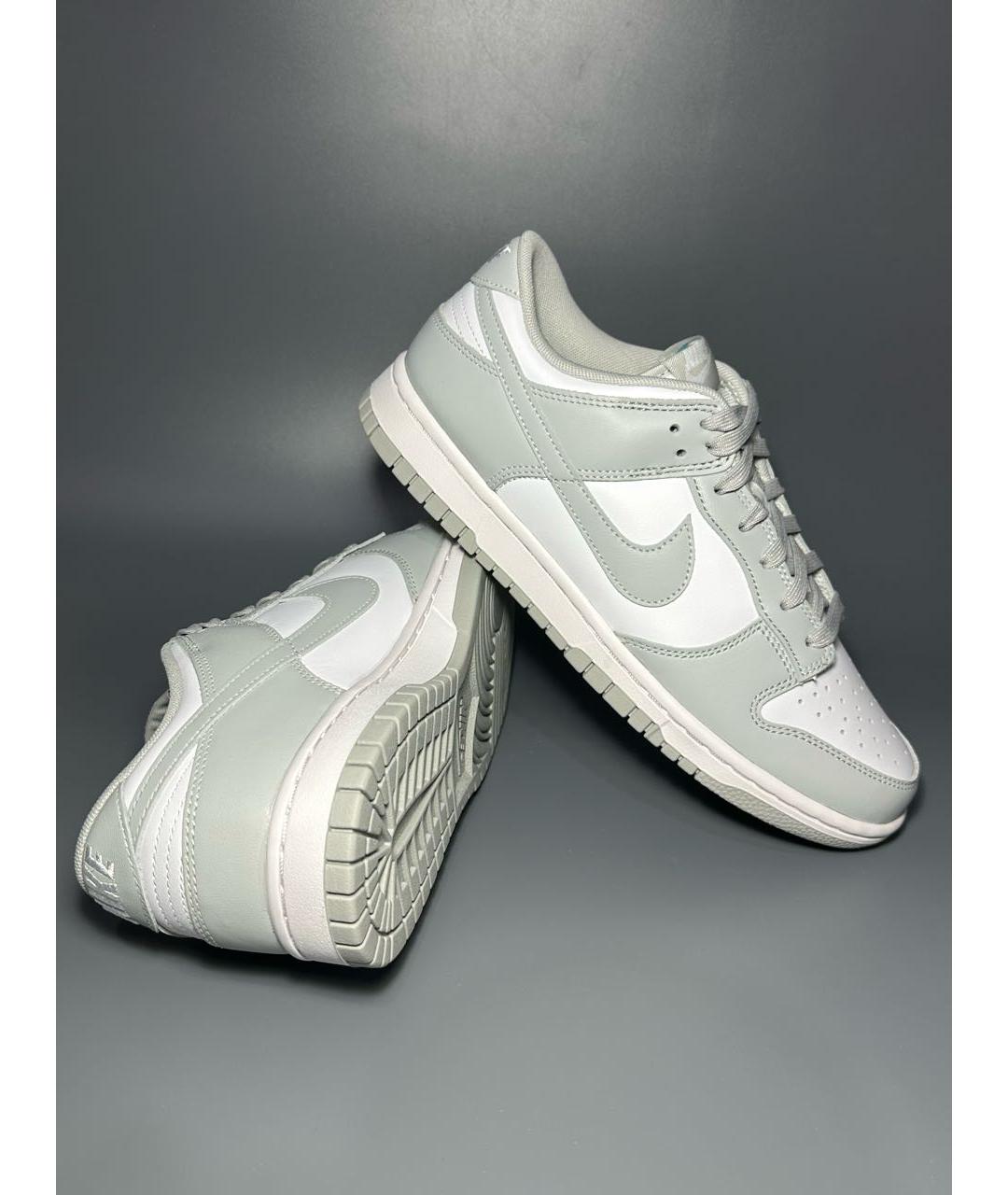 NIKE Серые кожаные низкие кроссовки / кеды, фото 7