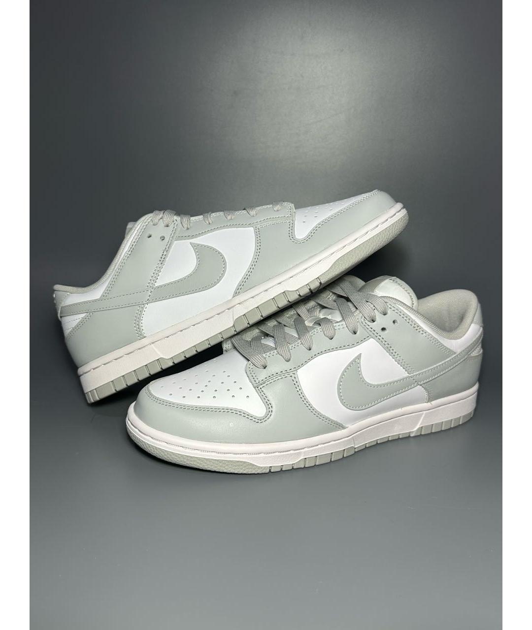NIKE Серые кожаные низкие кроссовки / кеды, фото 6
