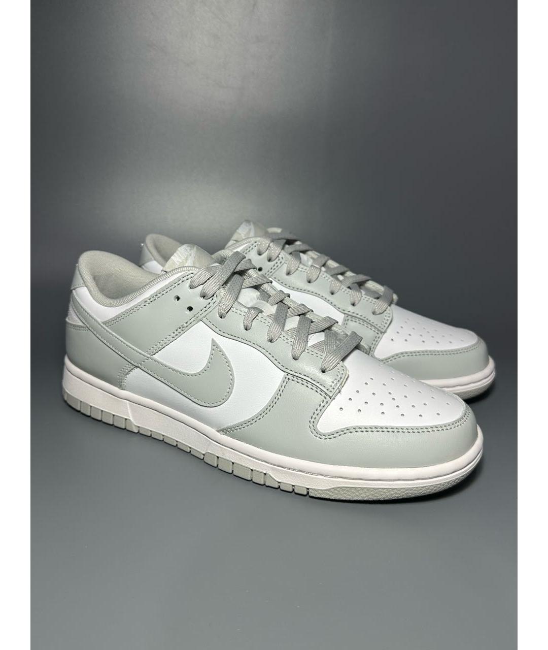 NIKE Серые кожаные низкие кроссовки / кеды, фото 5