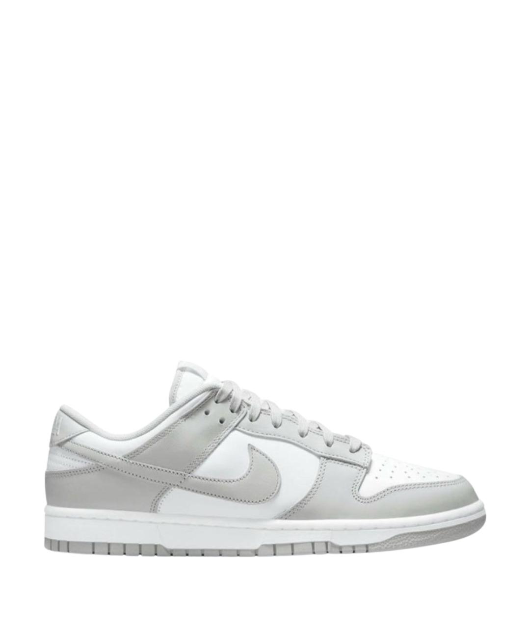 NIKE Серые кожаные низкие кроссовки / кеды, фото 1