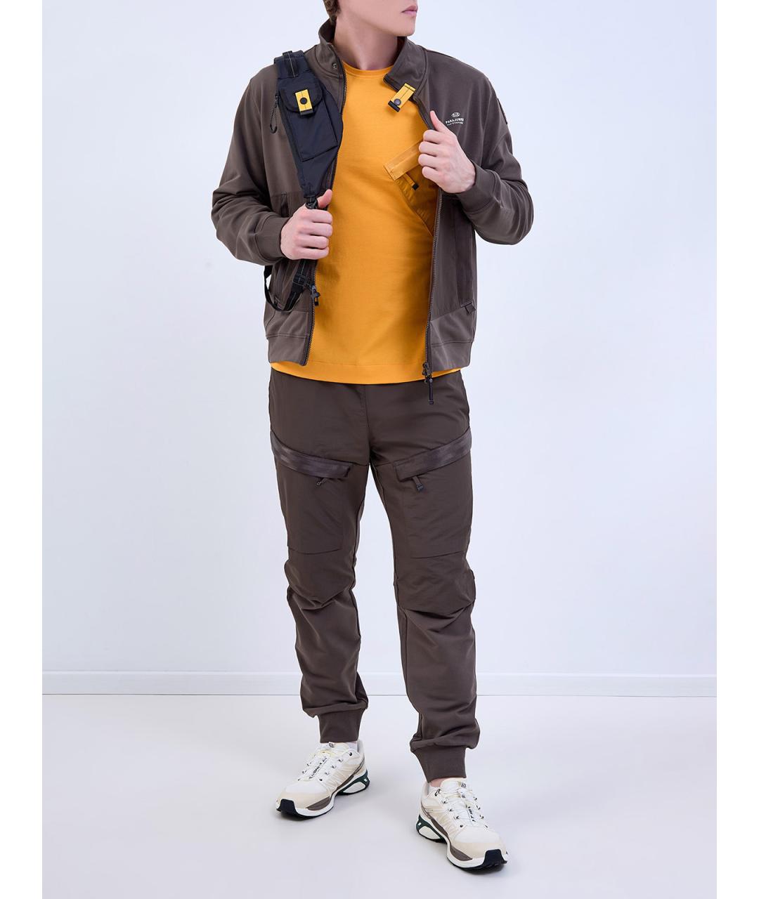 PARAJUMPERS Желтая хлопковая футболка, фото 2