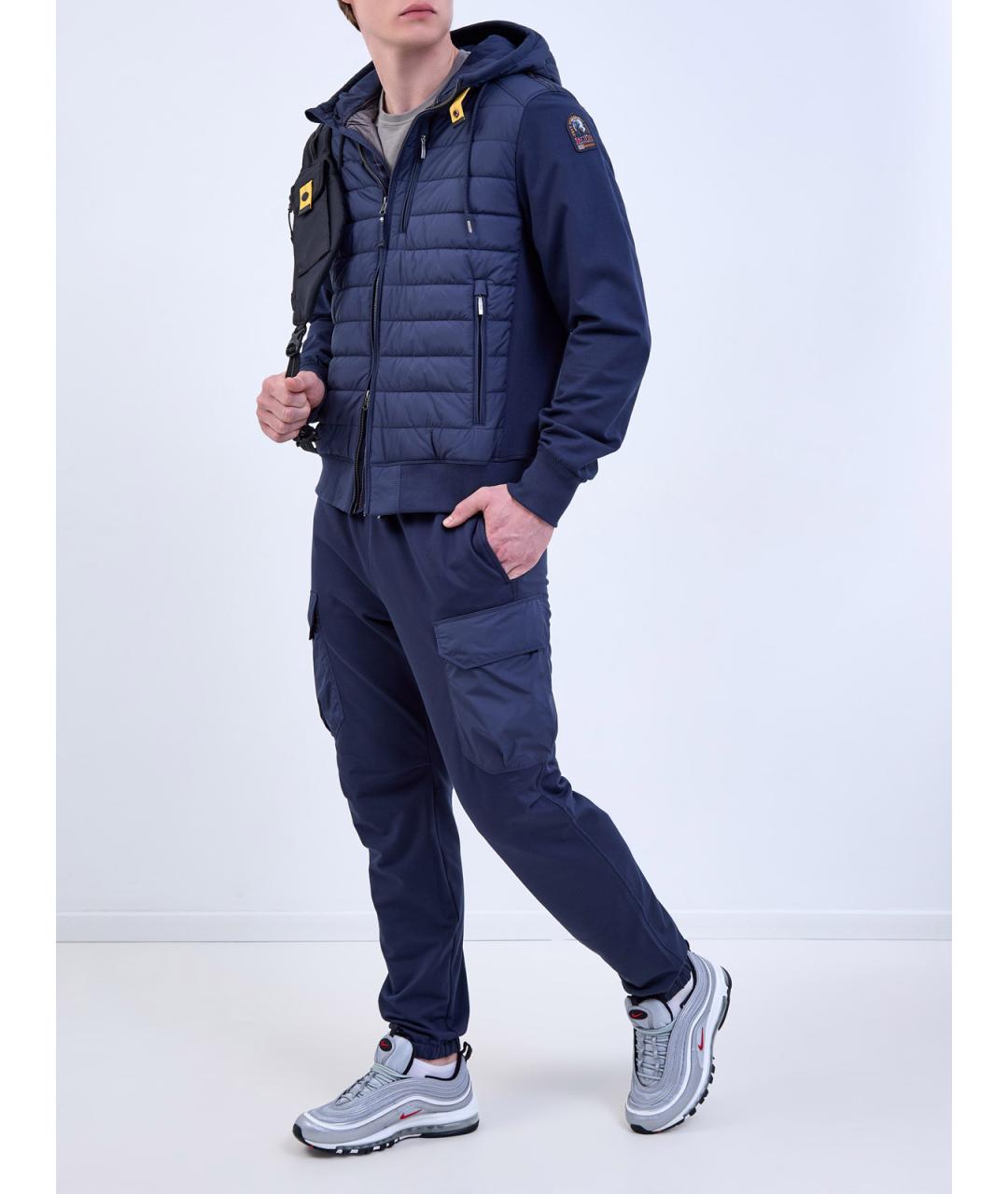 PARAJUMPERS Синие хлопковые повседневные брюки, фото 2