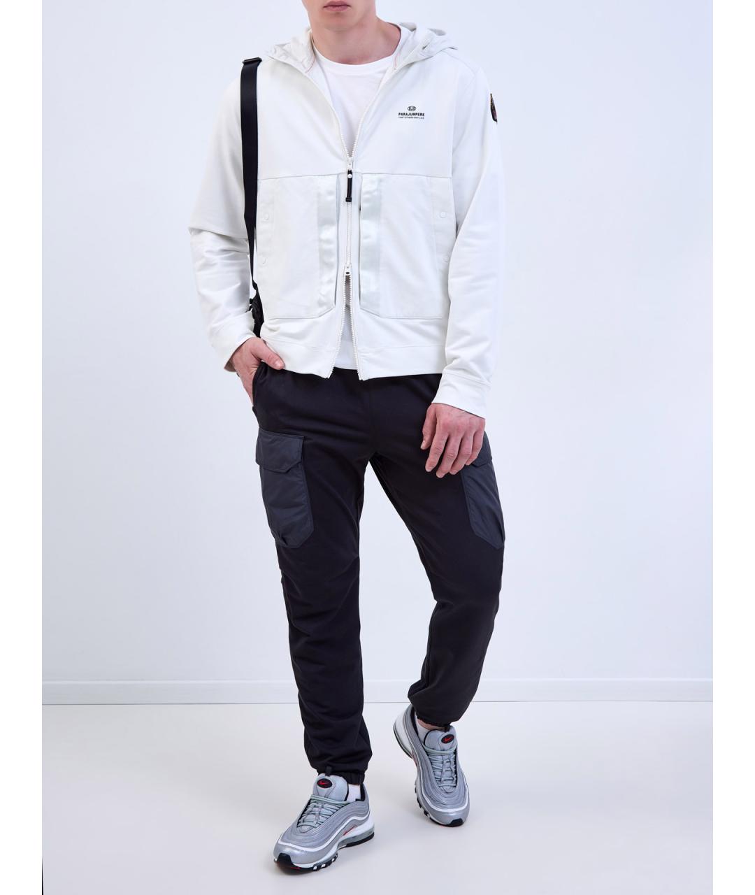 PARAJUMPERS Серые хлопковые повседневные брюки, фото 2