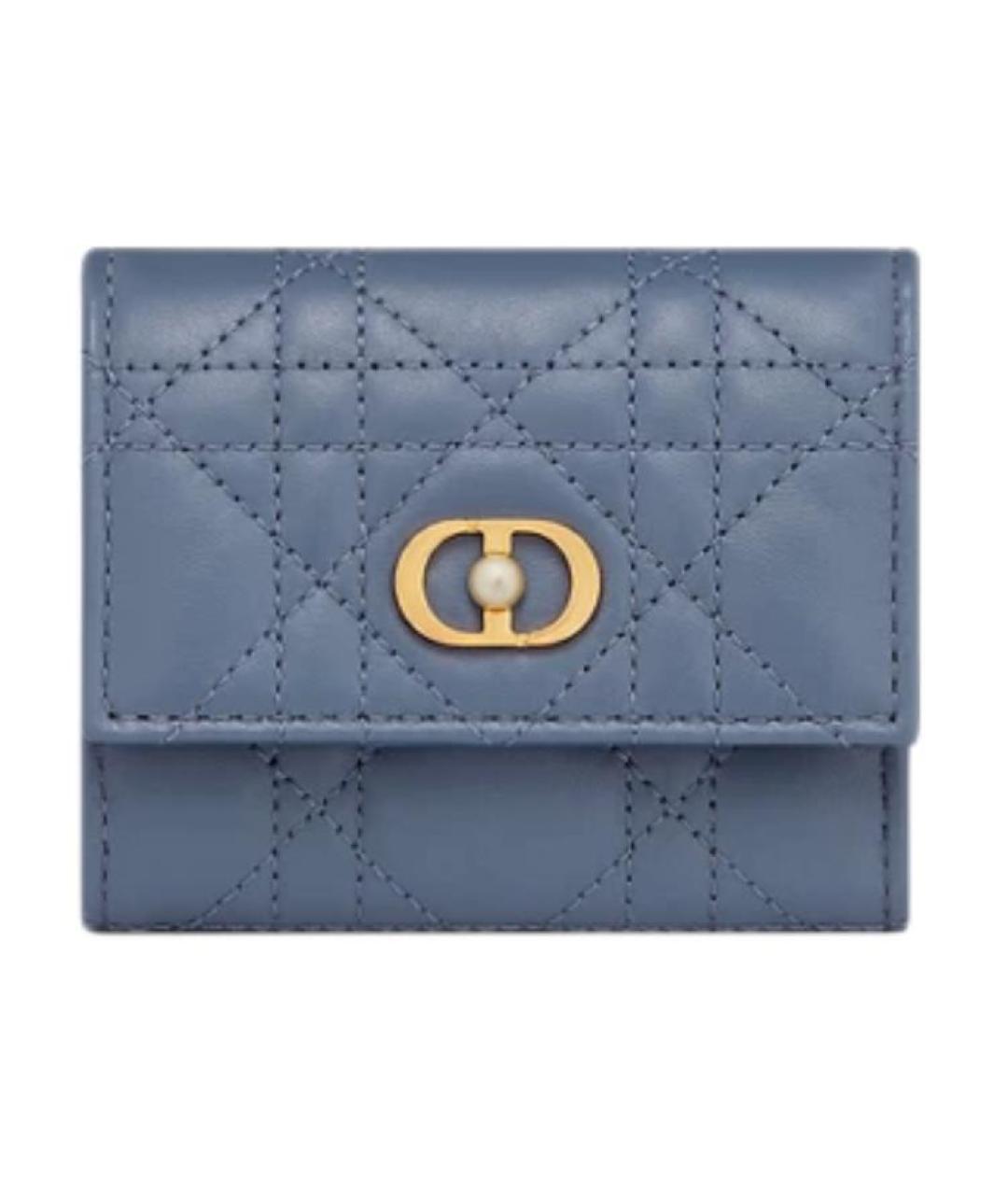 CHRISTIAN DIOR Синий кожаный кошелек, фото 1