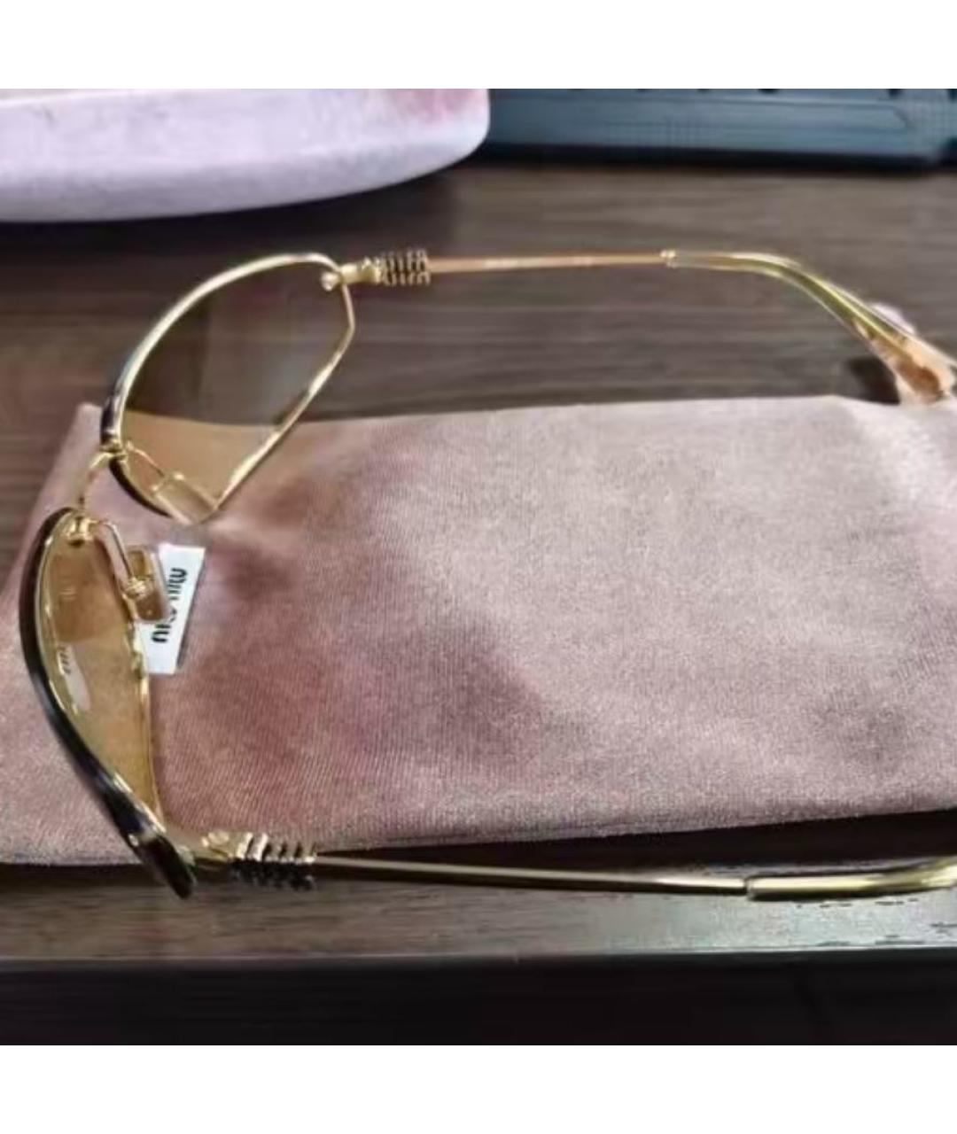 MIU MIU Коричневые солнцезащитные очки, фото 7
