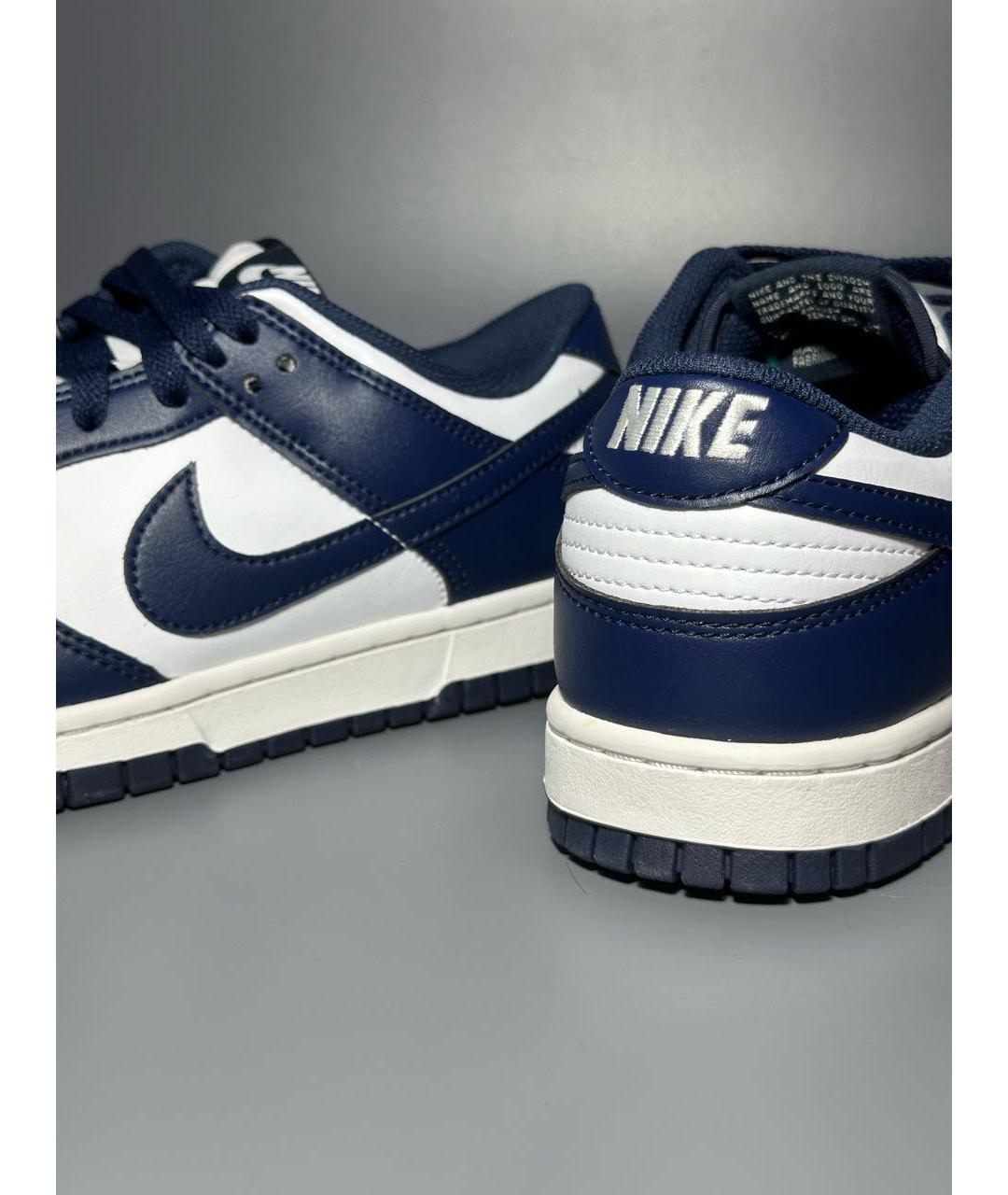 NIKE Темно-синие кожаные низкие кроссовки / кеды, фото 7