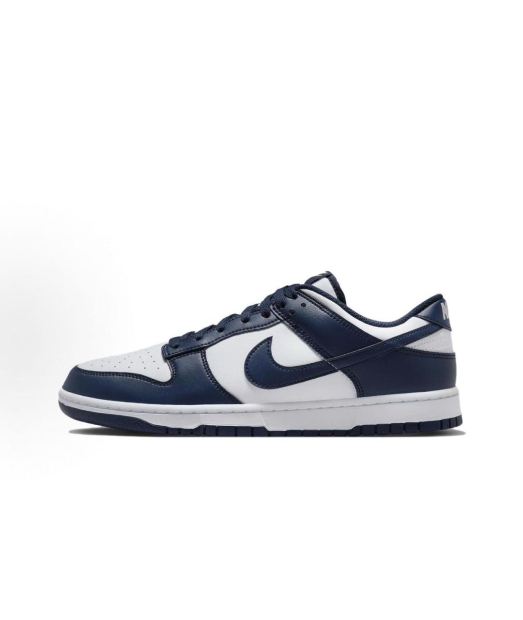 NIKE Темно-синие кожаные низкие кроссовки / кеды, фото 2