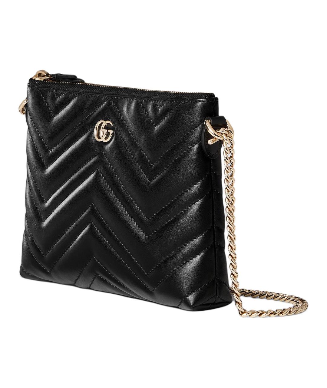 GUCCI Черная кожаная сумка через плечо, фото 2