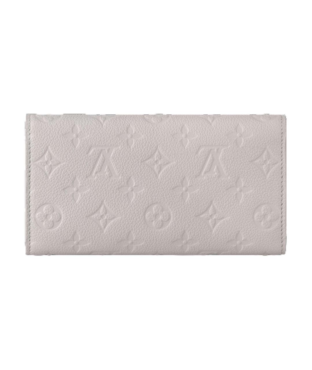 LOUIS VUITTON Серый кожаный кошелек, фото 3