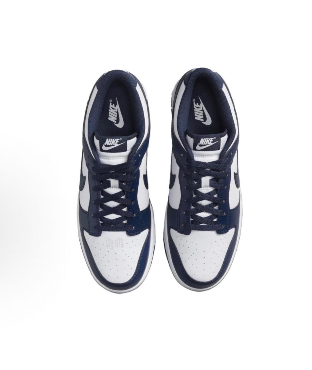 NIKE Темно-синие кожаные низкие кроссовки / кеды, фото 3