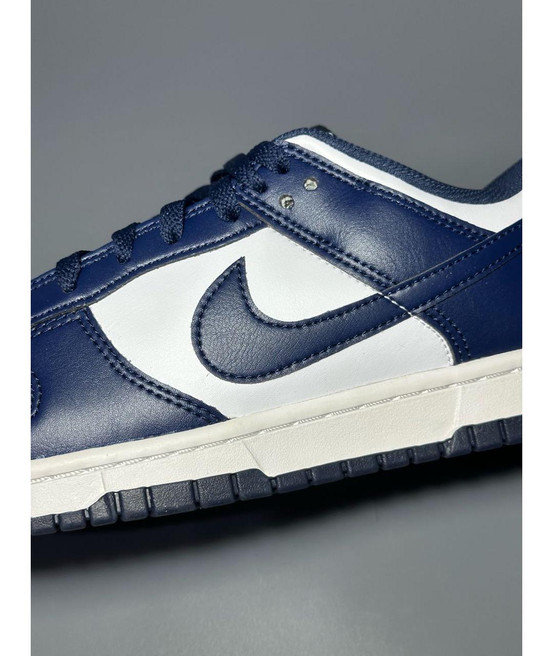 NIKE Темно-синие кожаные низкие кроссовки / кеды, фото 6