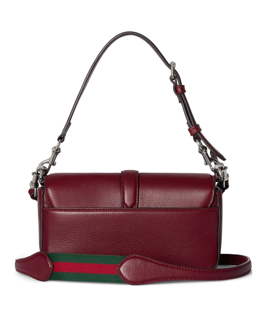 GUCCI Красная кожаная сумка через плечо, фото 4