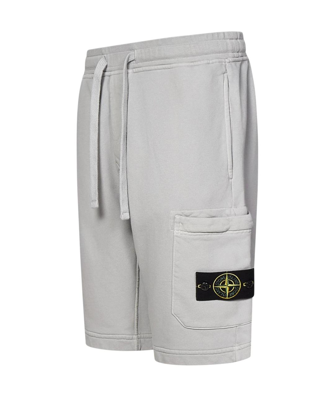STONE ISLAND Серые шорты, фото 3
