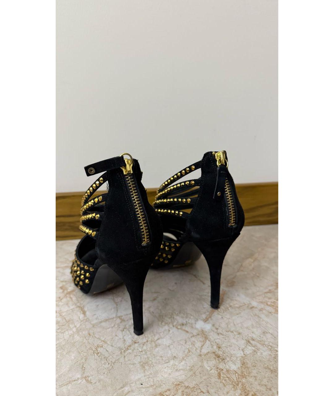 PIERRE BALMAIN Черные замшевые босоножки, фото 3