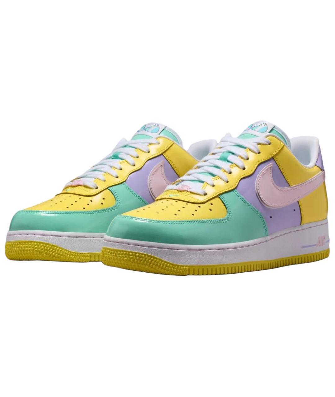NIKE Желтые кожаные кроссовки, фото 3