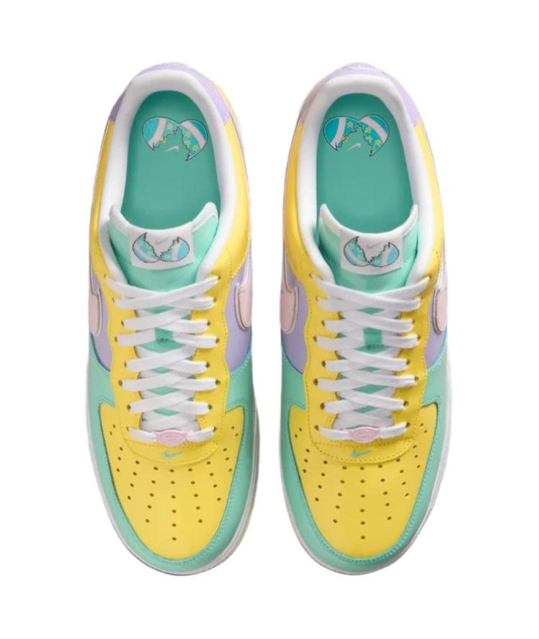 NIKE Желтые кожаные кроссовки, фото 4