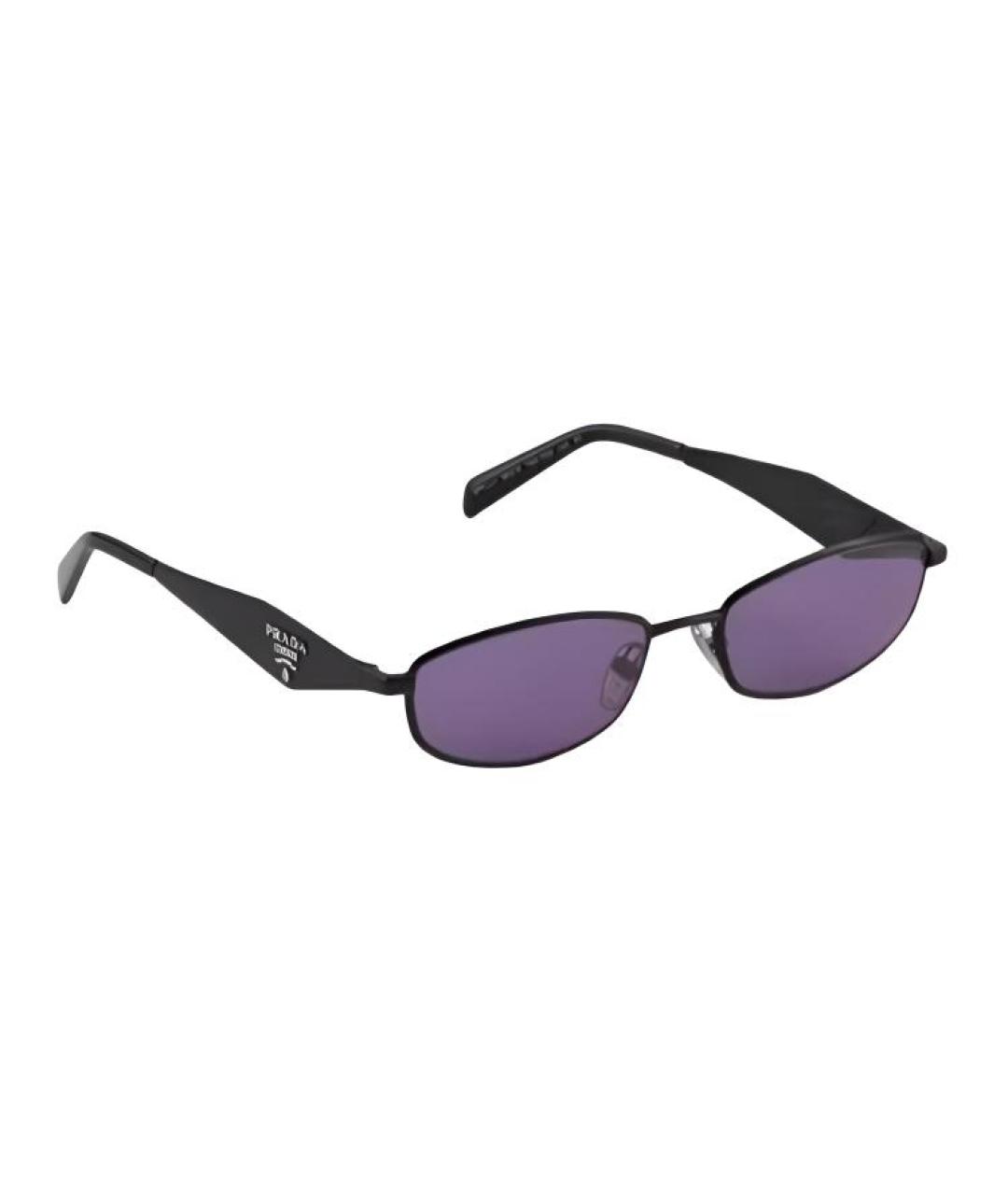 PRADA Черные металлические солнцезащитные очки, фото 2