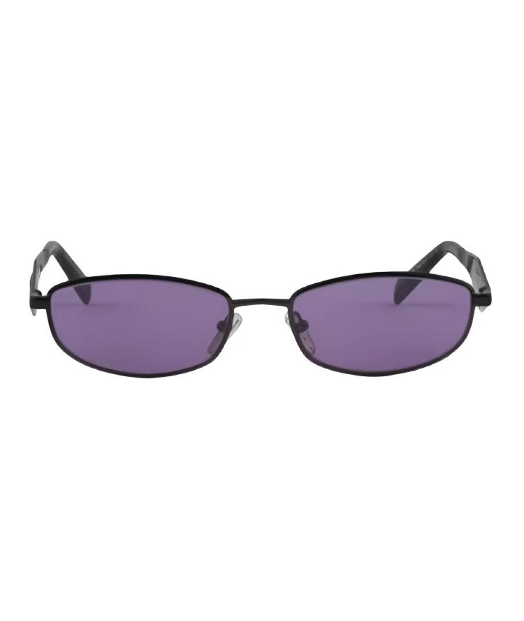 PRADA Черные металлические солнцезащитные очки, фото 1