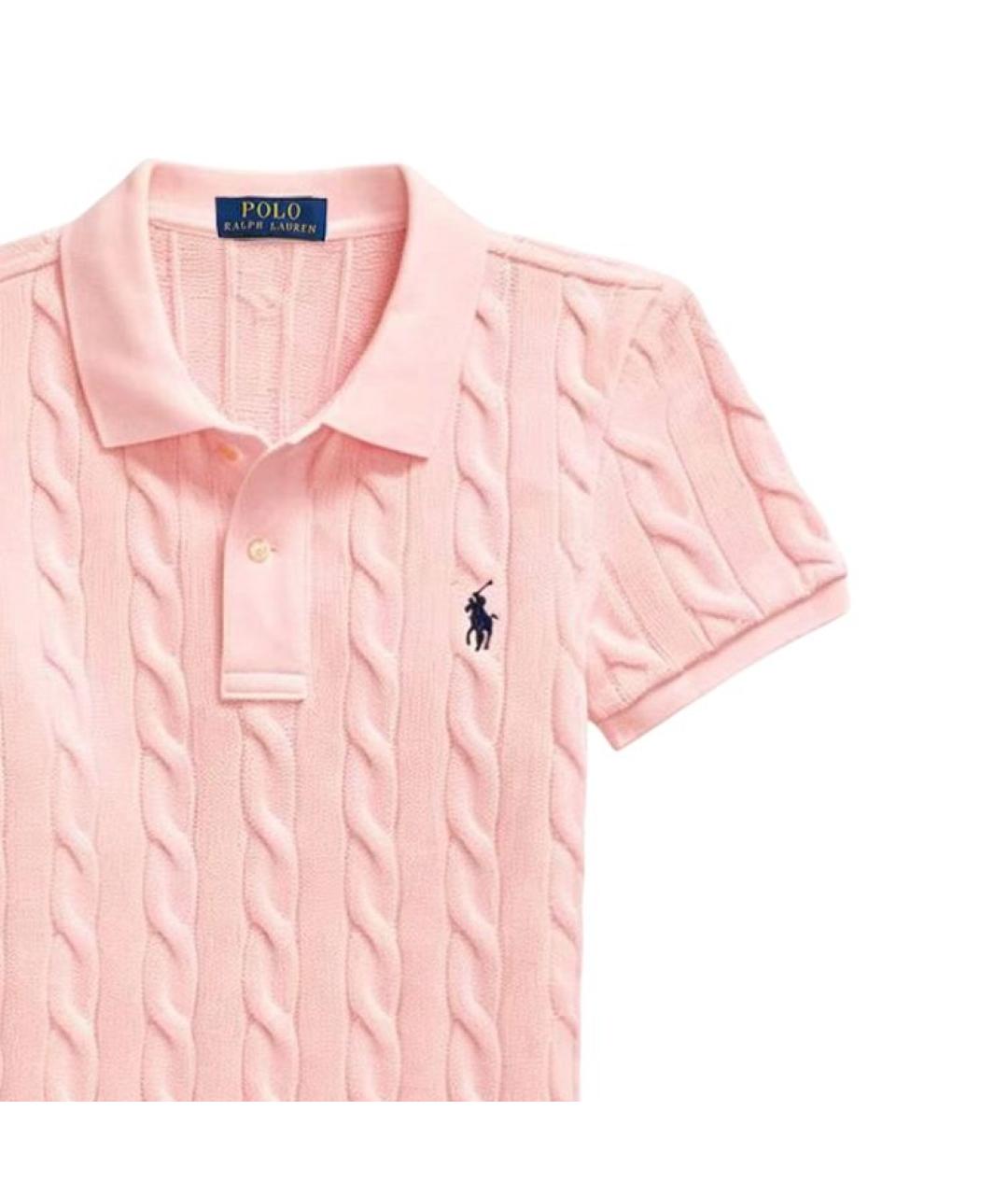 POLO RALPH LAUREN Розовый хлопковый джемпер / свитер, фото 2