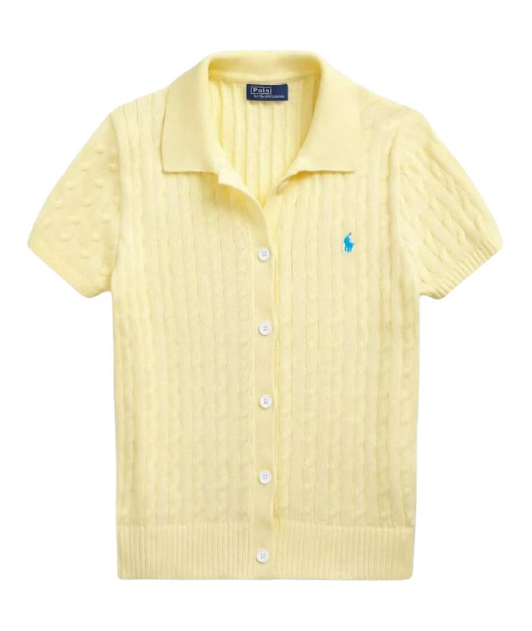 POLO RALPH LAUREN Желтый хлопковый кардиган, фото 1