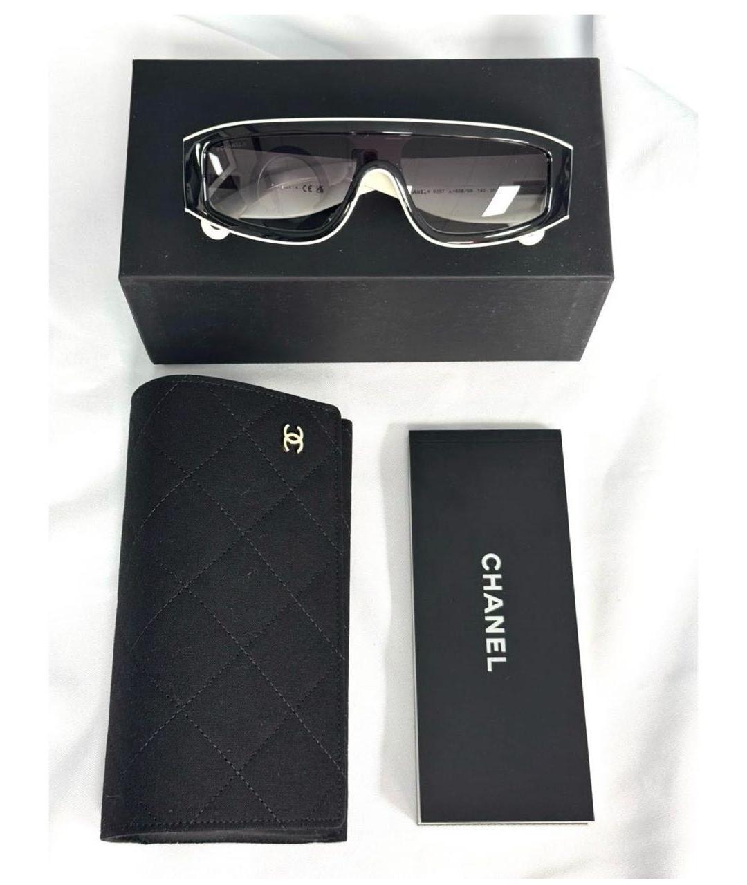 CHANEL Черные пластиковые солнцезащитные очки, фото 5