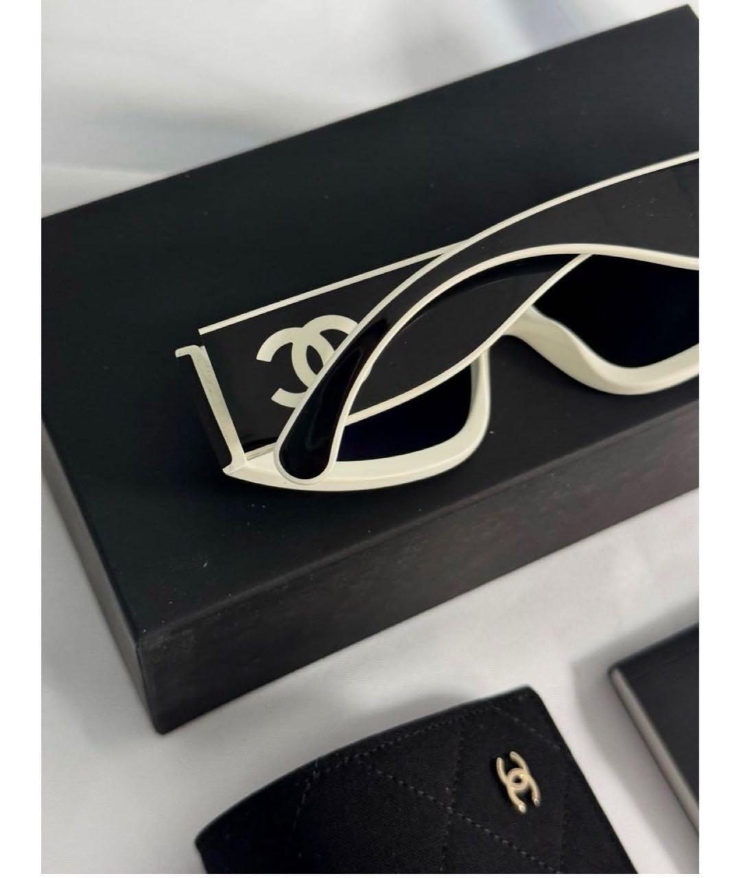 CHANEL Черные пластиковые солнцезащитные очки, фото 4