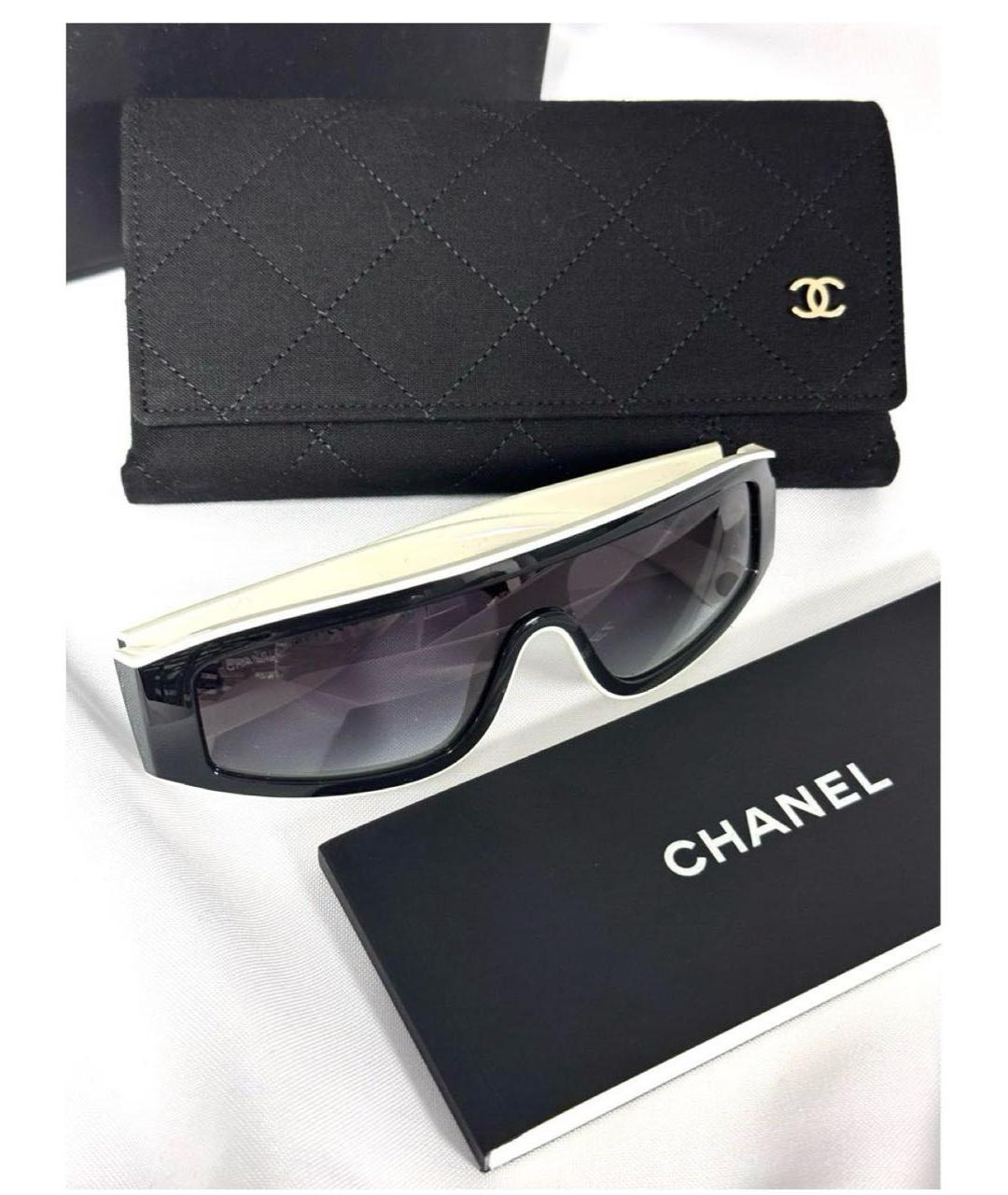 CHANEL Черные пластиковые солнцезащитные очки, фото 3
