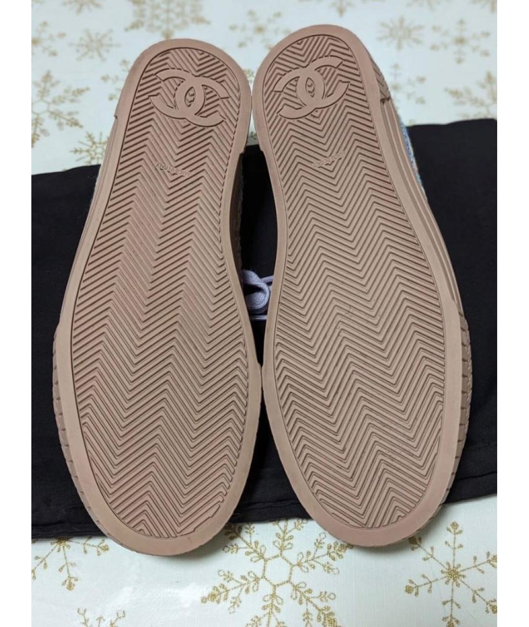 CHANEL Мульти текстильные кеды, фото 4