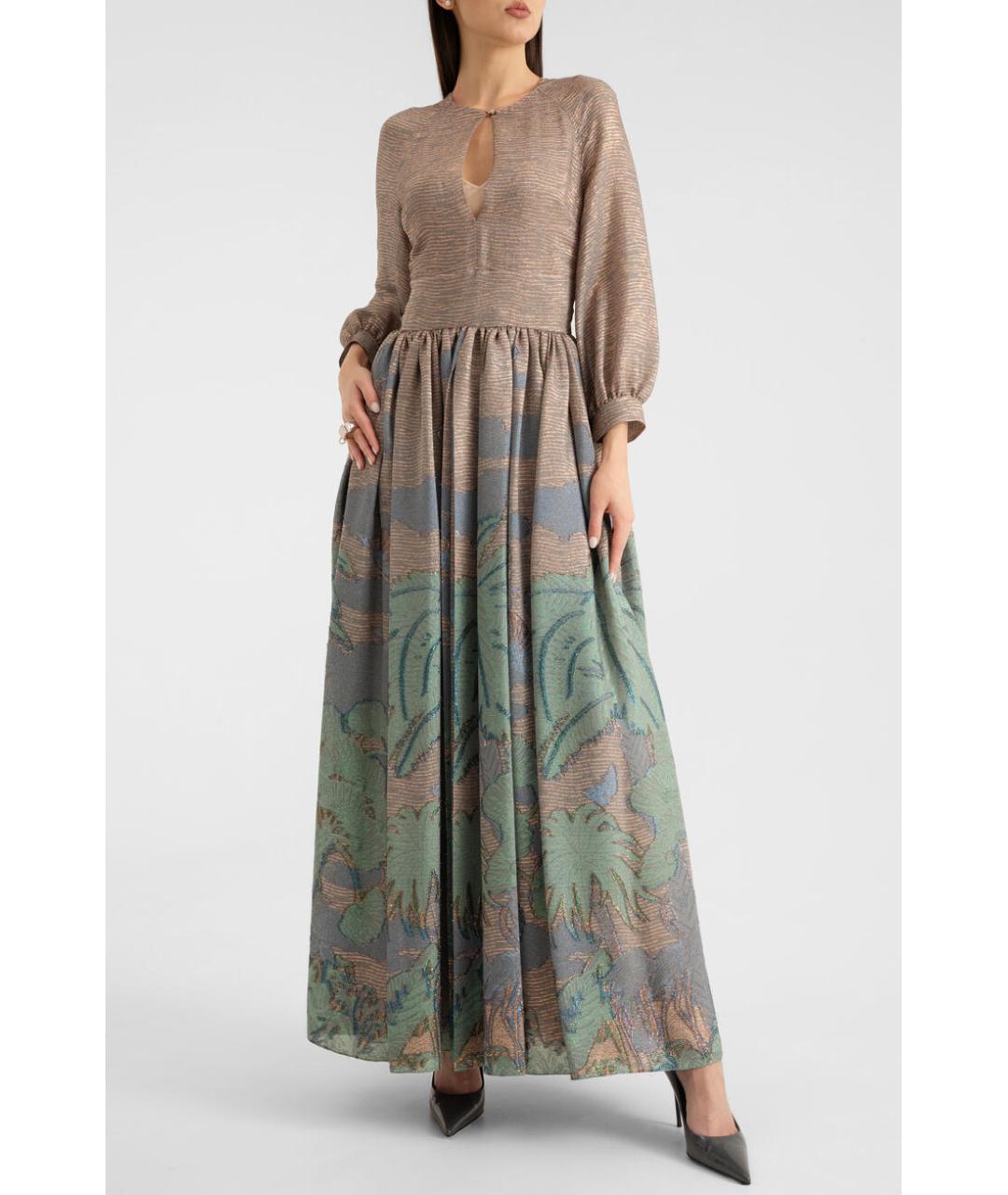 CHRISTIAN DIOR Мульти шелковое коктейльное платье, фото 2
