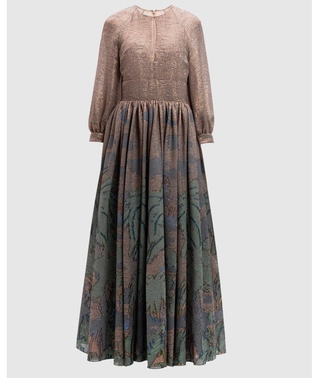 CHRISTIAN DIOR Мульти шелковое коктейльное платье, фото 7