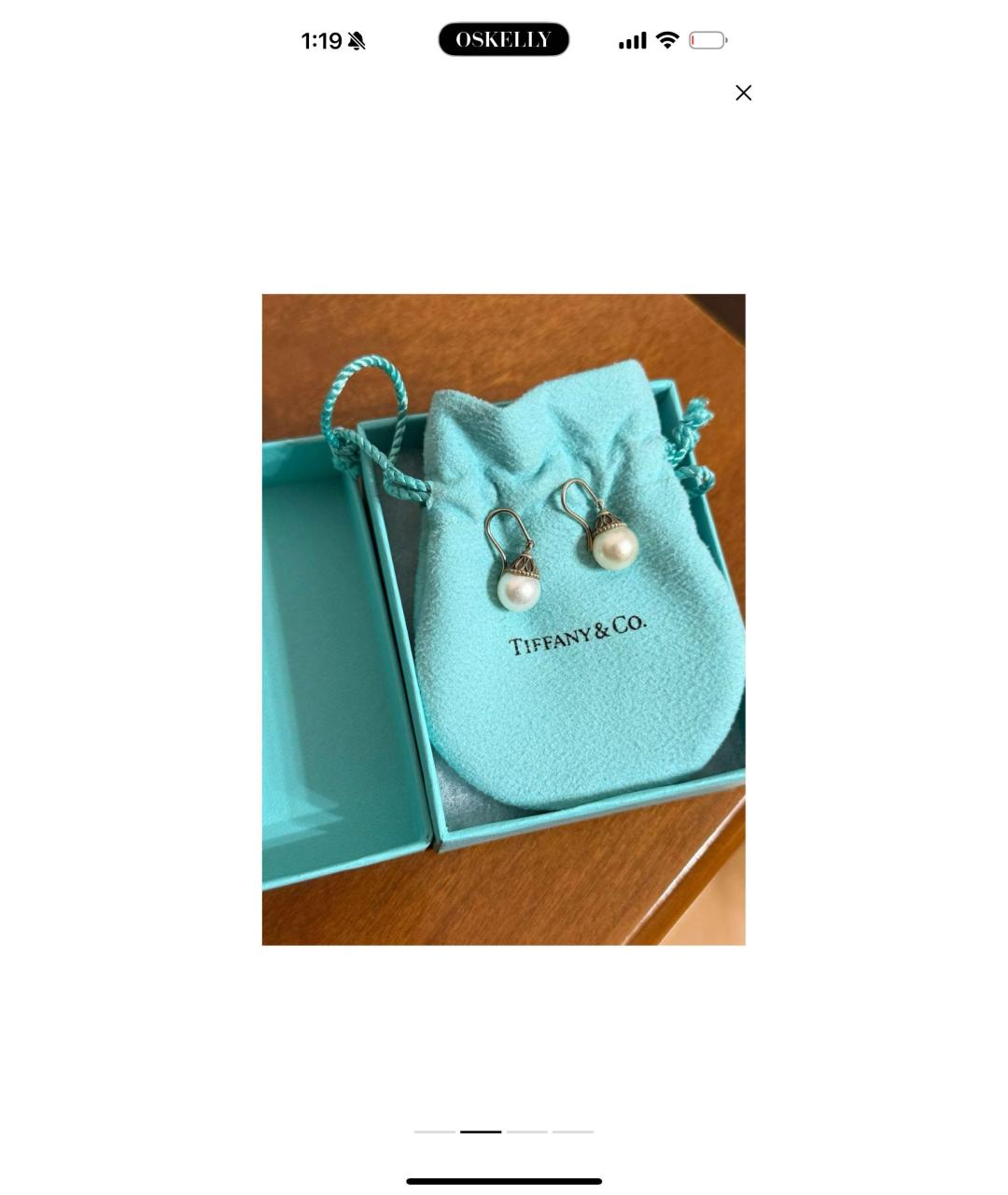 TIFFANY&CO Серебряные серебряные серьги, фото 2