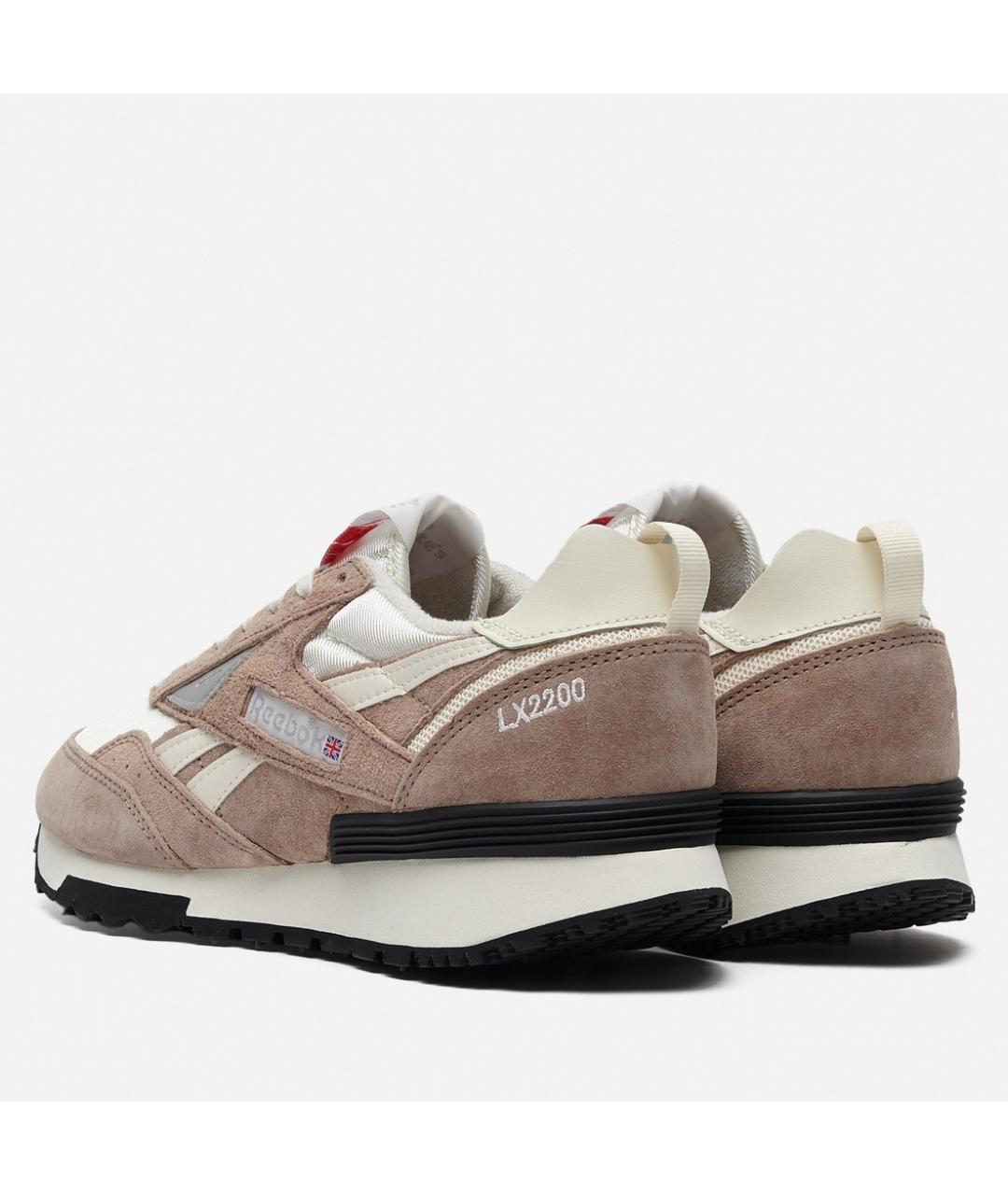REEBOK Бежевые замшевые низкие кроссовки / кеды, фото 4