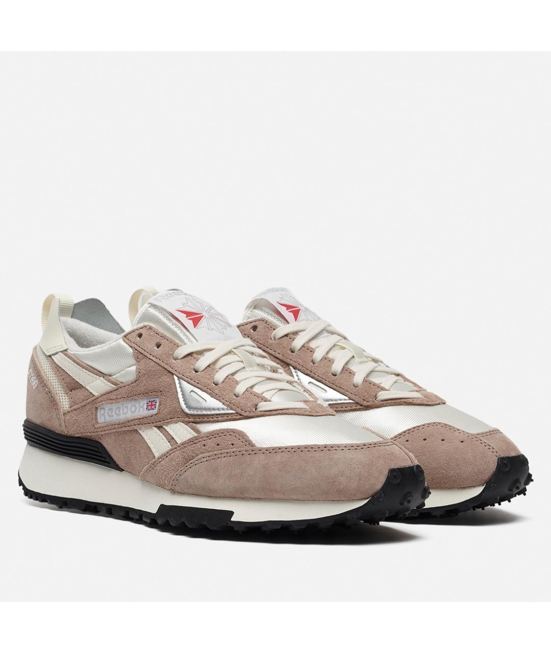 REEBOK Бежевые замшевые низкие кроссовки / кеды, фото 2