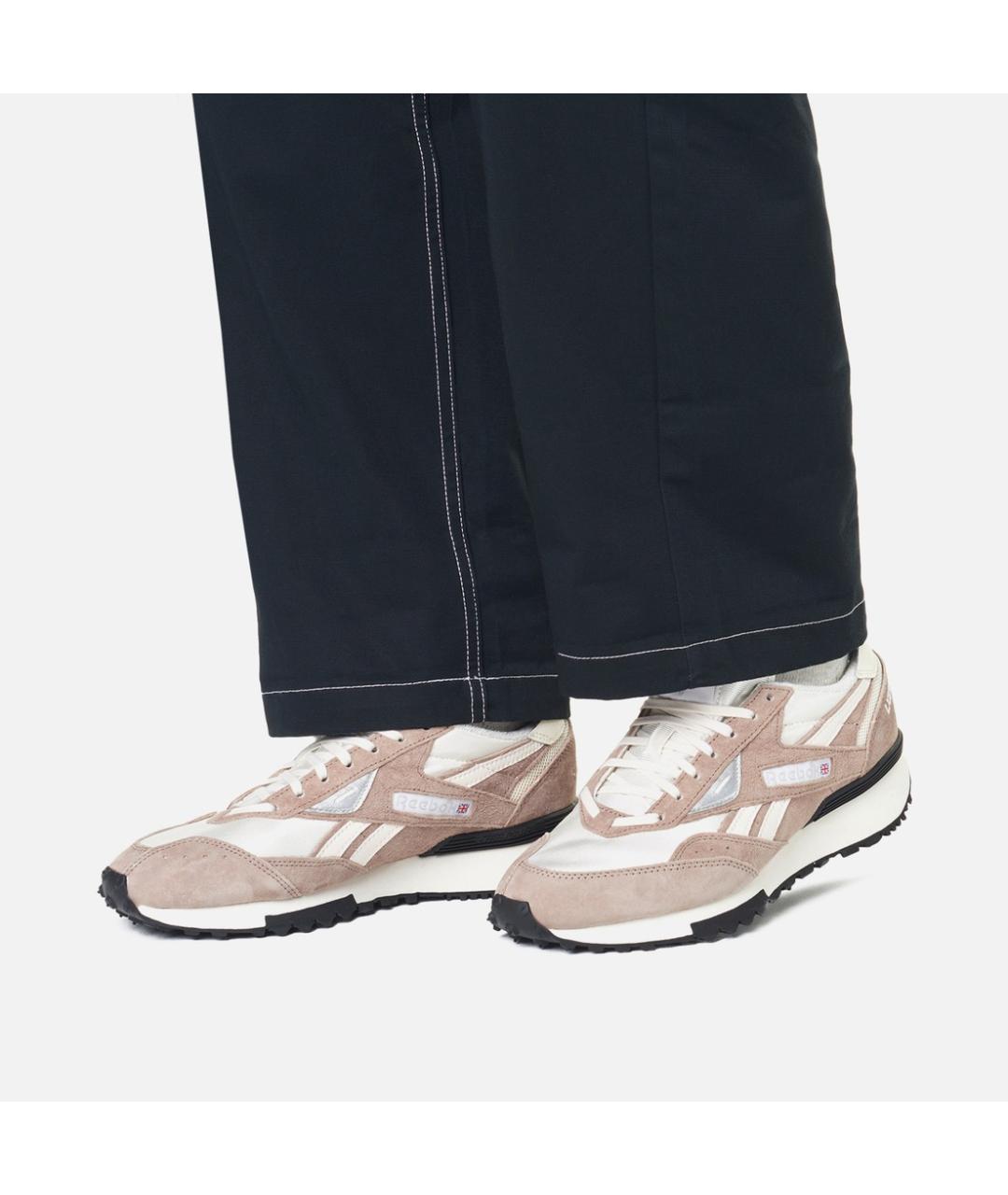 REEBOK Бежевые замшевые низкие кроссовки / кеды, фото 7