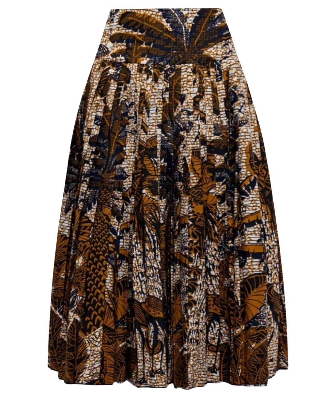 CHRISTIAN DIOR Мульти хлопковая юбка миди, фото 1