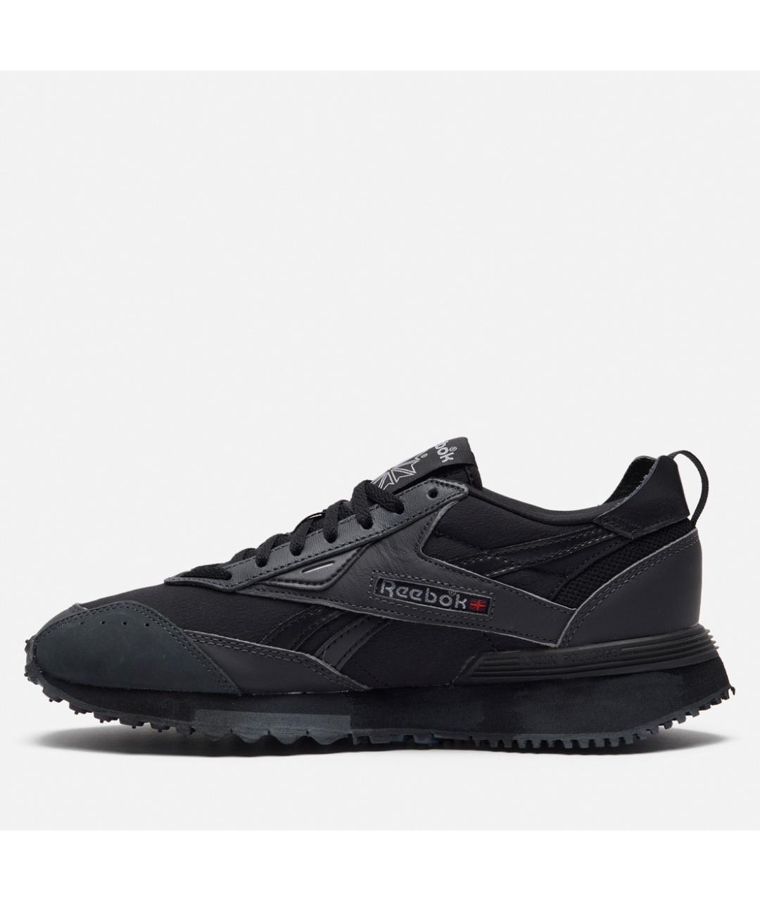REEBOK Черные кожаные низкие кроссовки / кеды, фото 6