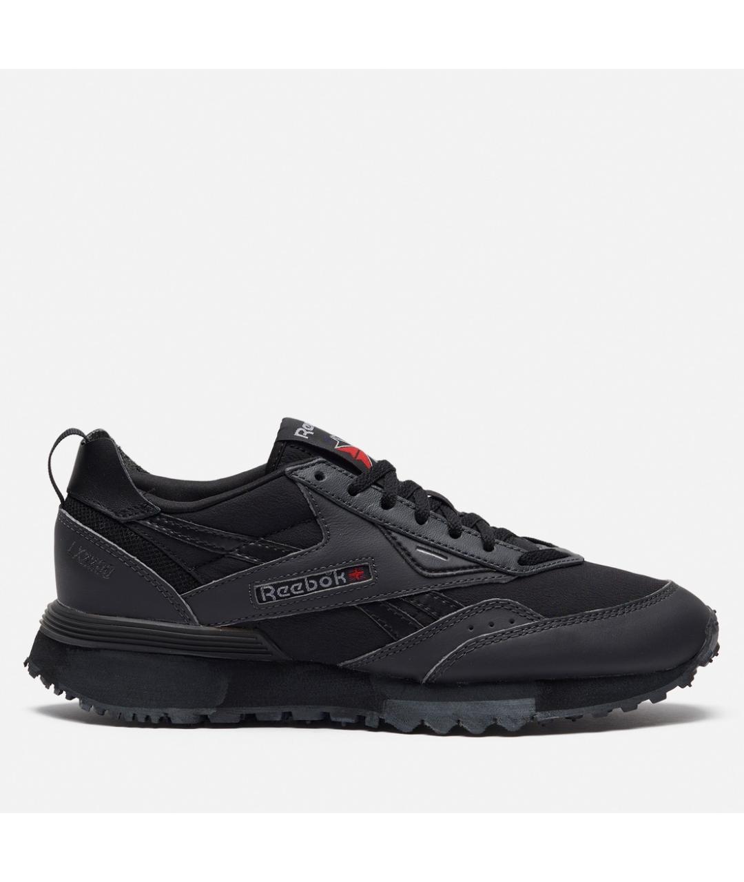 REEBOK Черные кожаные низкие кроссовки / кеды, фото 7