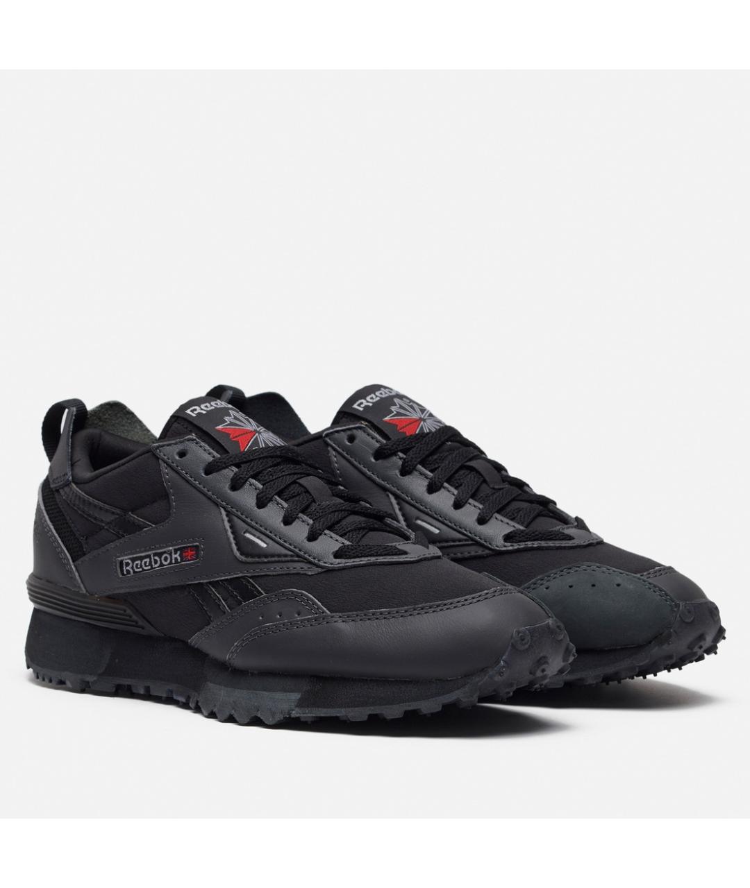REEBOK Черные кожаные низкие кроссовки / кеды, фото 2