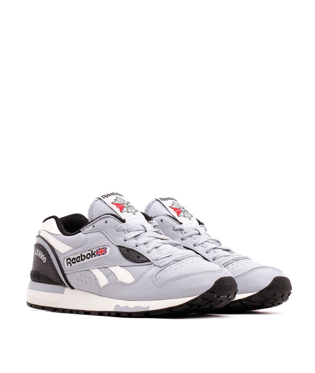 REEBOK Серые кожаные низкие кроссовки / кеды, фото 2