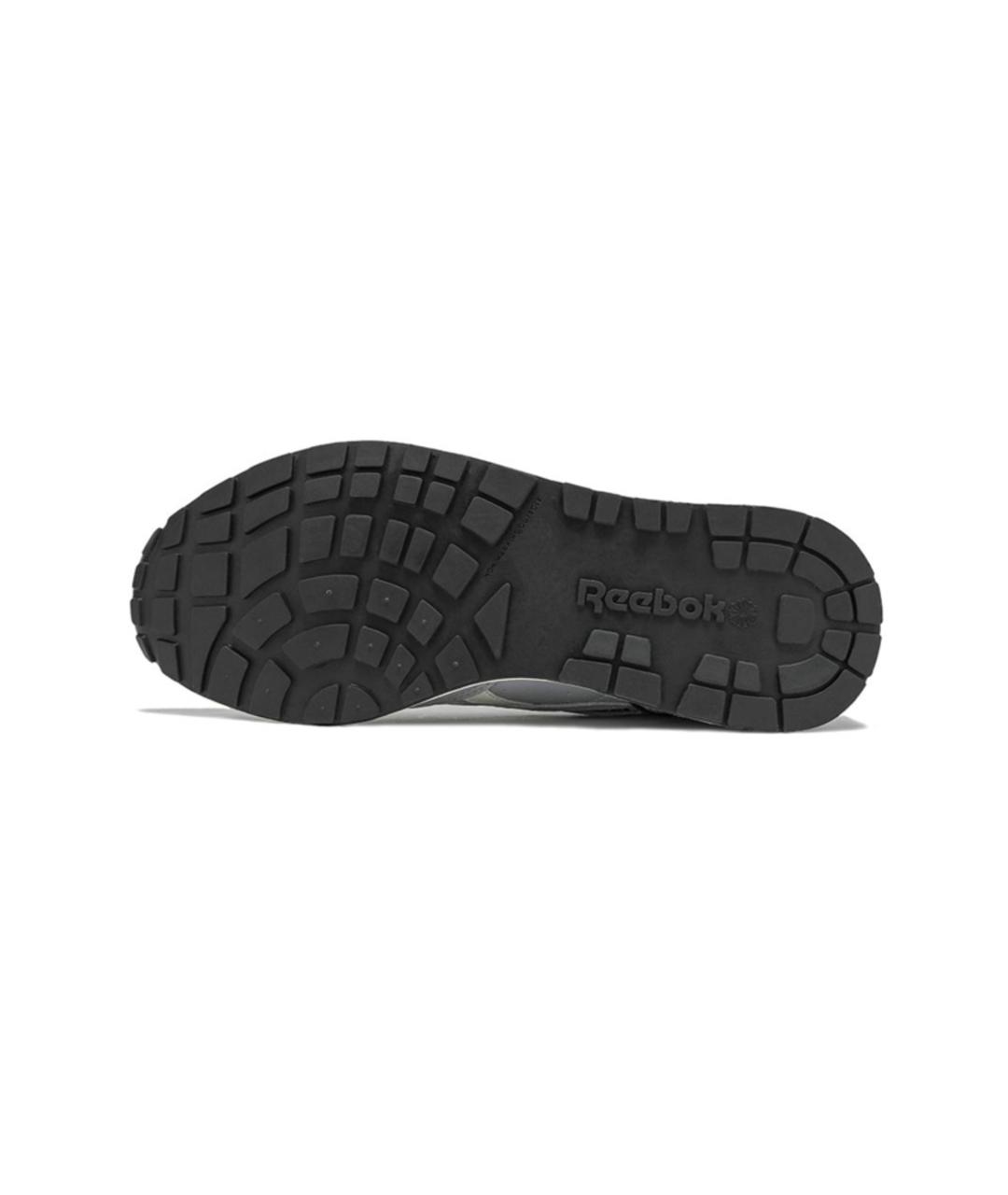 REEBOK Серые кожаные низкие кроссовки / кеды, фото 5