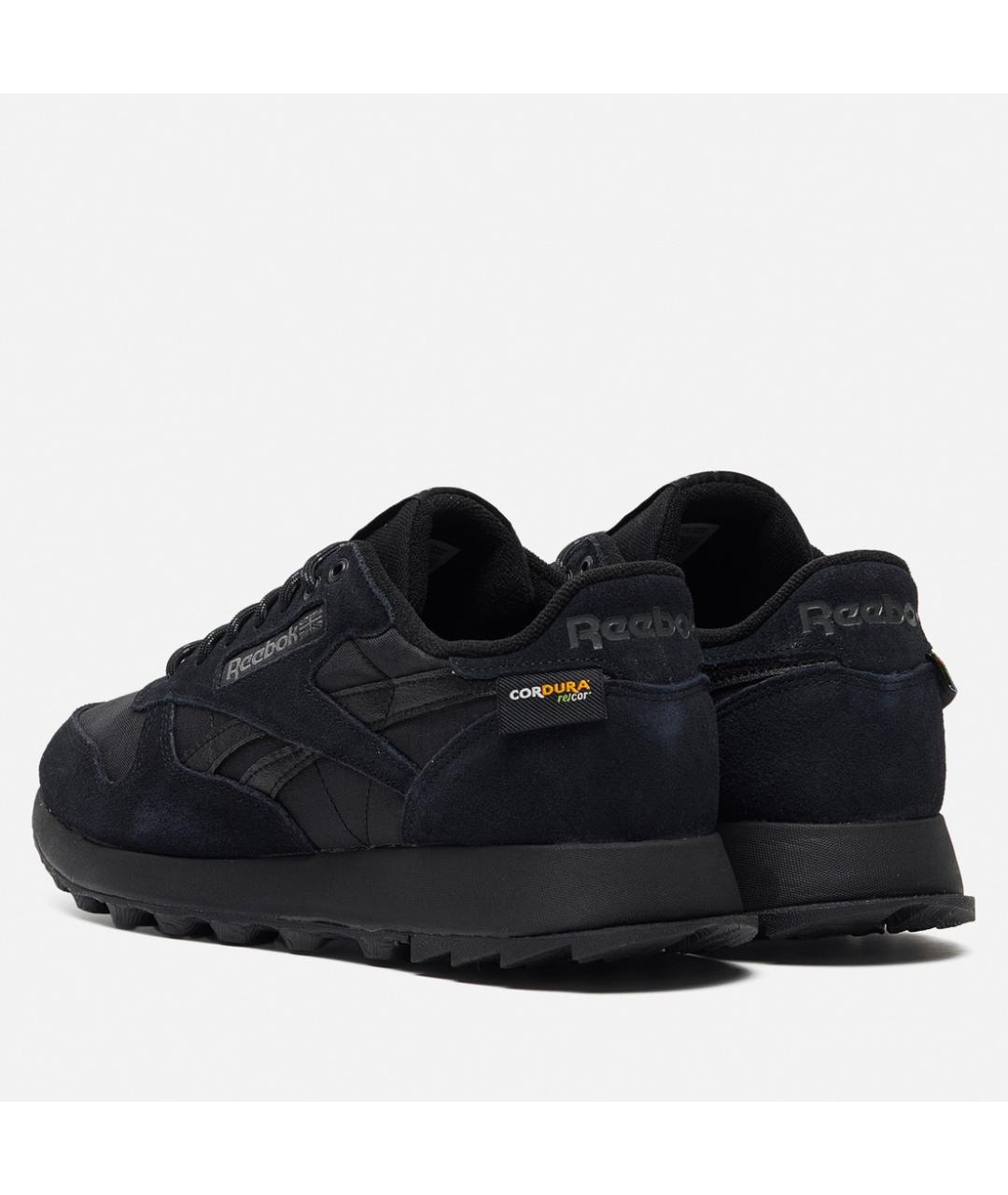 REEBOK Черные замшевые низкие кроссовки / кеды, фото 4