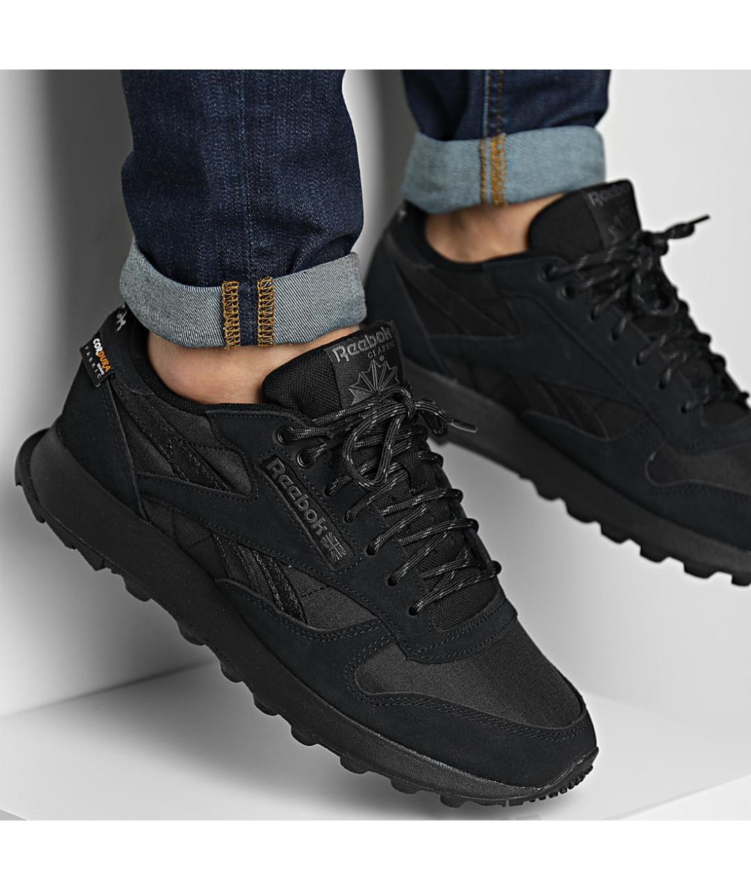 REEBOK Черные замшевые низкие кроссовки / кеды, фото 8