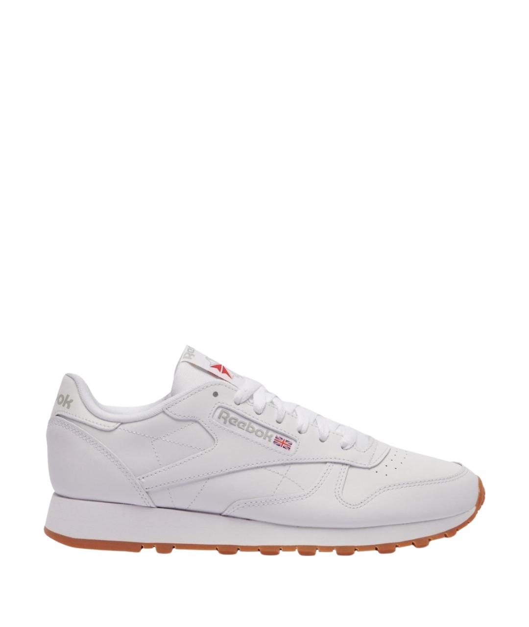 REEBOK Белые кожаные низкие кроссовки / кеды, фото 1
