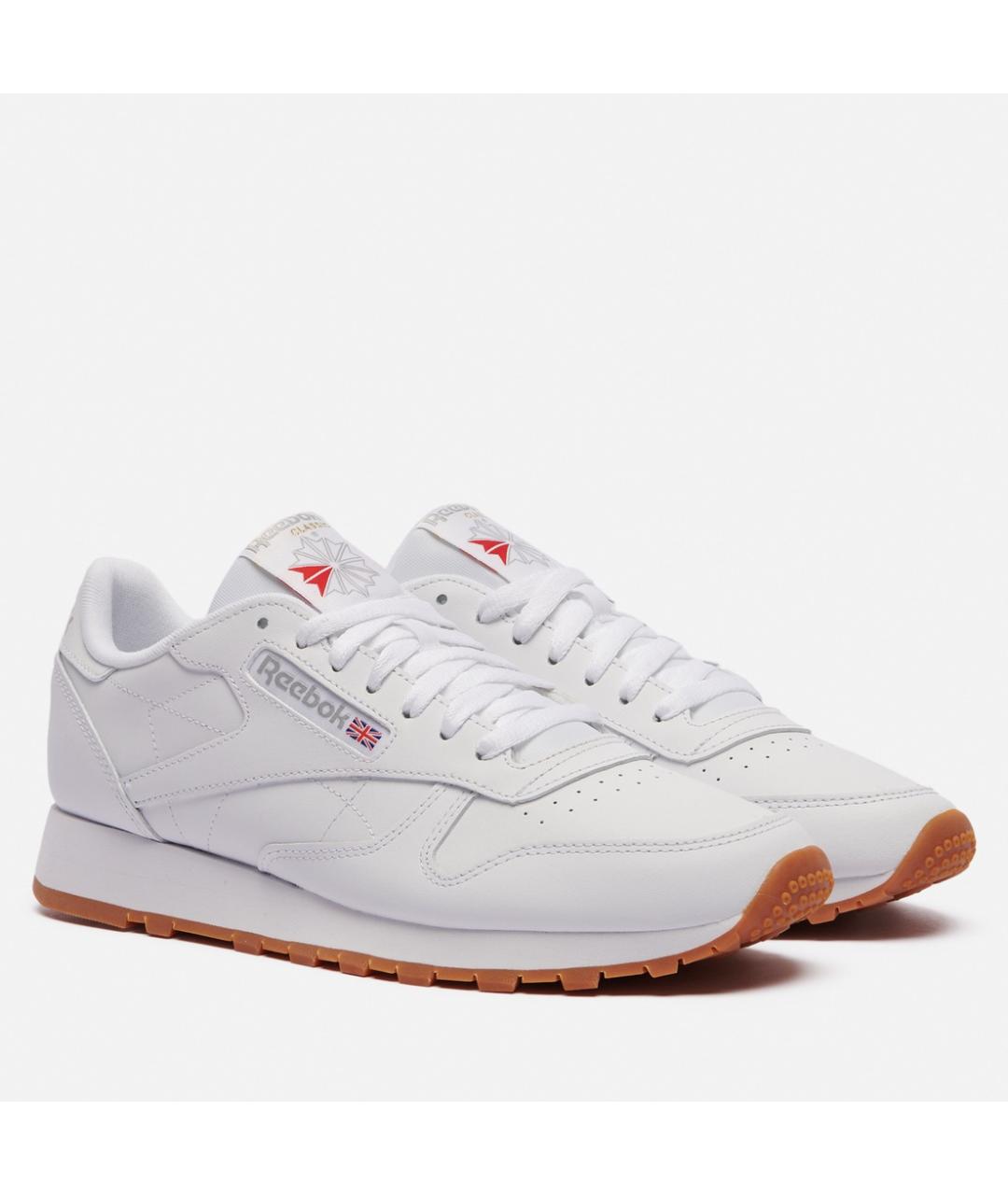 REEBOK Белые кожаные низкие кроссовки / кеды, фото 2