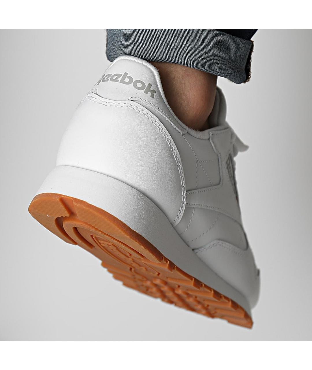 REEBOK Белые кожаные низкие кроссовки / кеды, фото 9